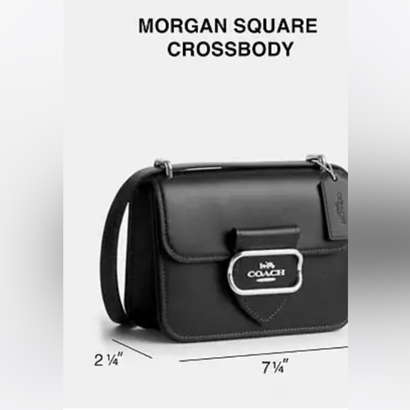 COACH ‘Morgan’ Square Crossbody Bag. Fab croc print Deep Green leather. 🤩 - Picture 6 of 7